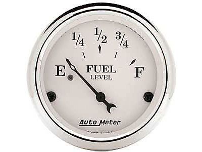 Auto meter 1606 old tyme white fuel level gauge 2-1/16&#039;&#039; electrical