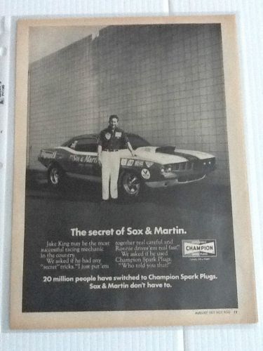 1970 -71 sox martin catalog ad magazine mopar plymouth hemi cuda gtx duster