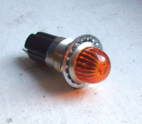 Amber  beehive lens dash gauge panel light hot rod  5/8 rare dialco nos old