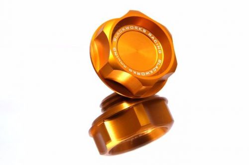 Blackworks racing billet engine oil cap v2 orange honda acura eg ef dc5 dc2