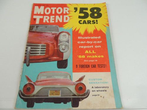 September 1957 motor trend magazine fiat triumph volvo vauxhall victor l1958