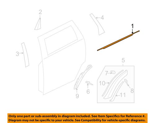 Mitsubishi oem 03-06 outlander exterior-rear-belt molding right mr487154