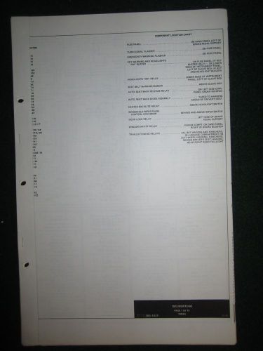 1973 mercury meteor electrical wiring diagram manual schematic sheets oem