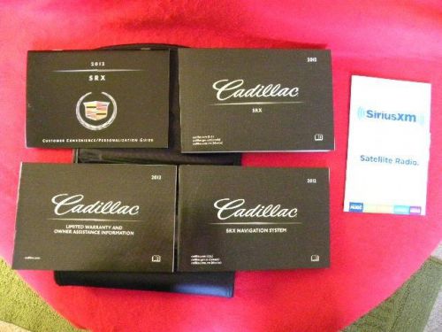 2012 cadillac srx suv &#034;owners manual&#034; &amp; navigation manual w/original case