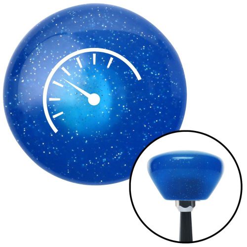 White instrument gauge blue retro metal flake shift knob with m16 x 1.5