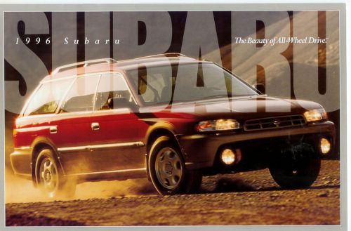 1996 subaru full line brochure legacy, impreza , svx, outback