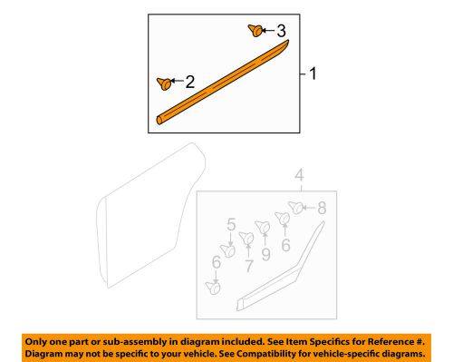 Subaru oem 05-09 outback exterior-rear-upper molding right 91012ag10ann