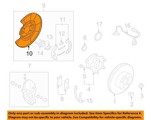 Nissan oem 09-14 gt-r rear brakes-brake backing plate 44030jf00a