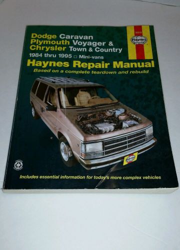 Haynes 30010 dodge caravan plymouth voyager &amp; chrysler town and country manual