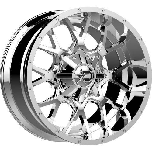 17x9 pvd chrome dropstars 645v 5x4.5 &amp; 5x5 -12 wheels trail grappler tires