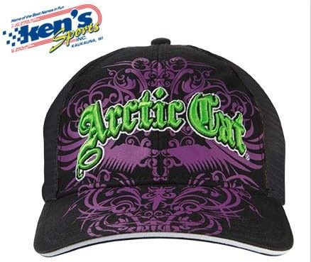 Arctic cat purple/black arctic cat w/ mesh cap / hat 5243-112