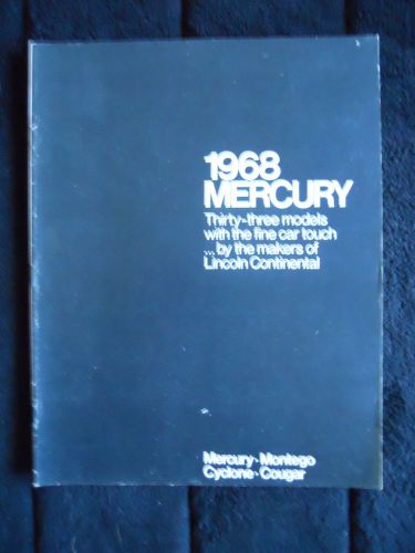 1968 mercury all models original brochure very nice condition - see pictures