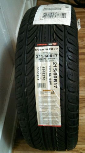 215/60/r17 general evertrek hp (1) tire, #1007933, new, with tags, #10