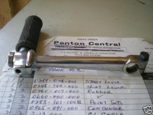 Nos penton six day 125 kick starter pedal chrome