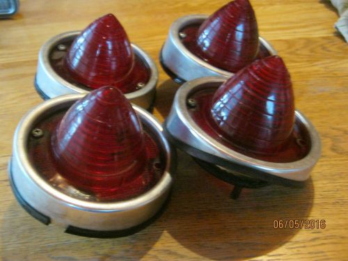 1960 chevrolet impalatail lights set of 4 guidex lenses &amp; guide r16c bases