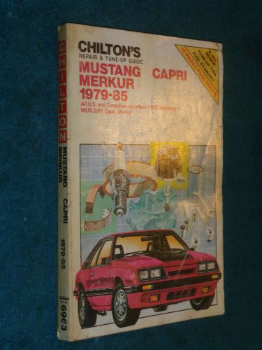 1979-1985 ford mustang / merkur / capri shop manual 84 83 82 81 80 book