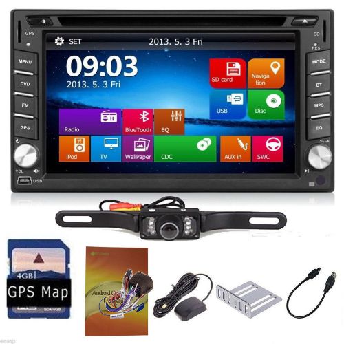 6.2&#039;&#039;gps navi hd double 2din car stereo dvd player bluetooth ipod mp3 tv+camera