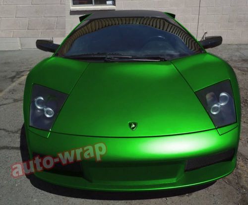 Optional - hot car satin matte metallic chrome vinyl wrap sticker film cbw green