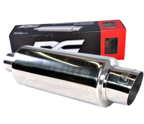 Dc sports stainless steel universal exhaust muffler inlet 2.5&#034; outlet 3.5&#034;