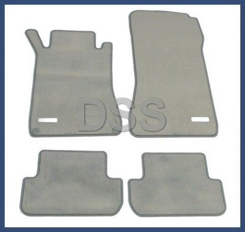 Genuine mercedes clk-class carpeted cloth mats 04-09 basalt grey oem set of 4