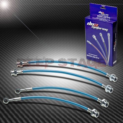 Stainless braided hose race brake line for 02-10 bmw e60/e63/e64 m5/m6/528 blue