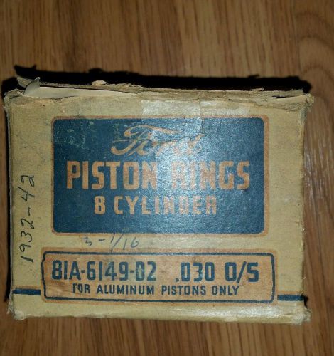 Ford 85 hp v8 1934-41 flathead .030 over nos piston rings