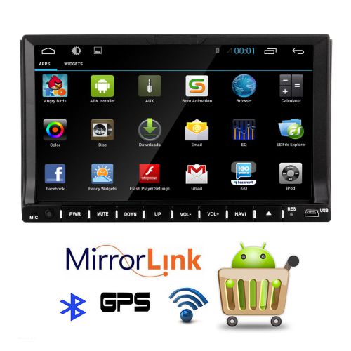 7&#034; detachable car radio android 4.4 in dash dvd player gps navi aux-in rds wifi