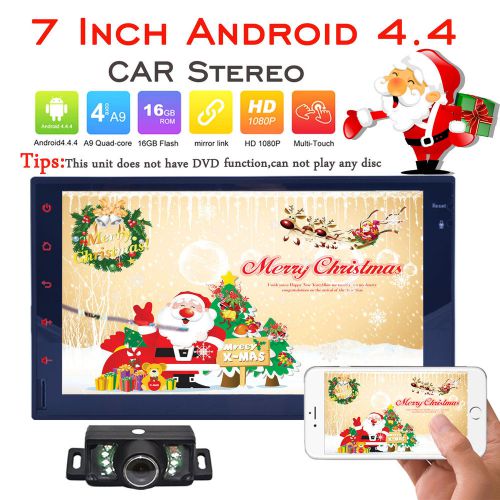 New android4.4 3g wifi 7&#034;double 2din car radio stereo gps navi quad core+camera