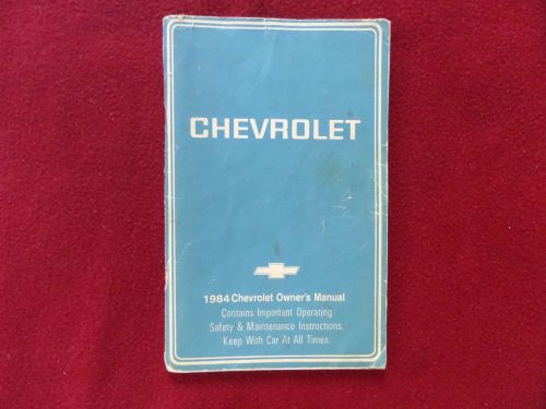 Chevrolet 1984 owner&#039;s manual