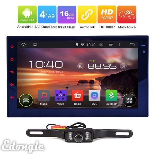 Android 3g wifi 7&#034; double 2din car radio stereo dvd player gps navigation+cam