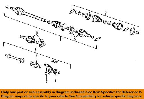 Honda oem 05-06 odyssey front drive-axle assembly 44305shja01