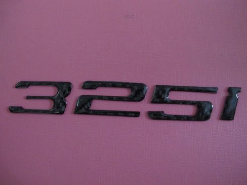 325i real carbon fiber trunk letter sticker decal emblem badge for bmw