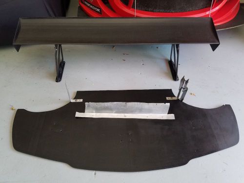 Bimmer world v2 carbon fiber race wing kit combo with carbon splitter