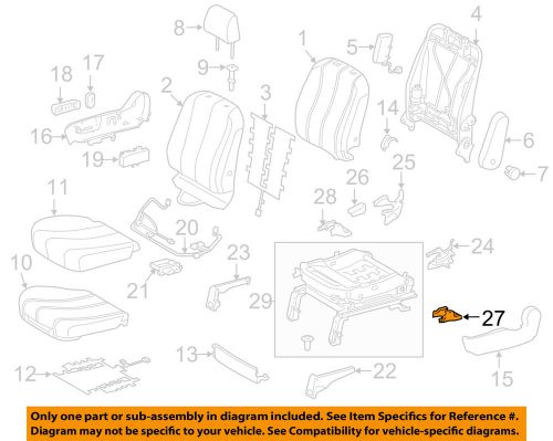 Toyota oem 11-14 sienna front seat-track cover right 7114908030b1