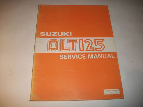 Oem factory issue 1983 1984 1985 suzuki alt125 atv shop service manual