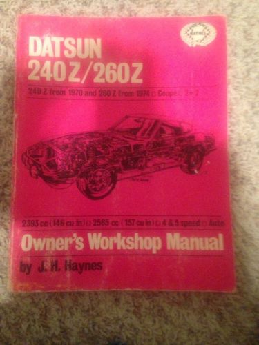 Vintage haynes datsun repair manual 240z / 260z 70 74