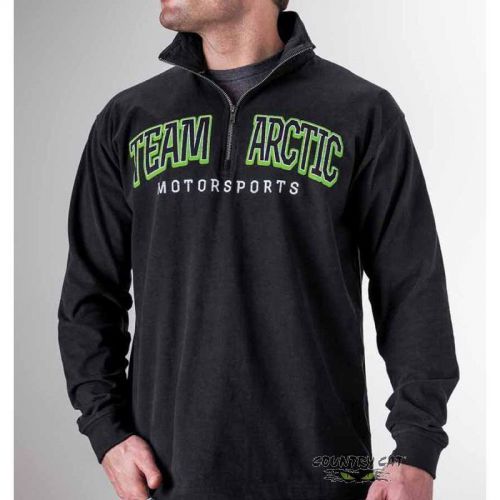 Arctic cat men&#039;s team arctic motorsports 1/4-zip sweatshirt - black - 5259-44_