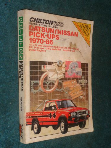 1970-1986 nissan datsun truck / pickup shop manual /  85 84 83 82+ chiltons book