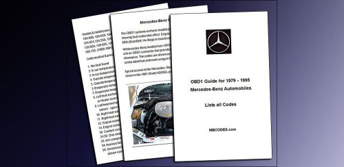 Mbcodes mercedes-benz obd1 diagnostics guide