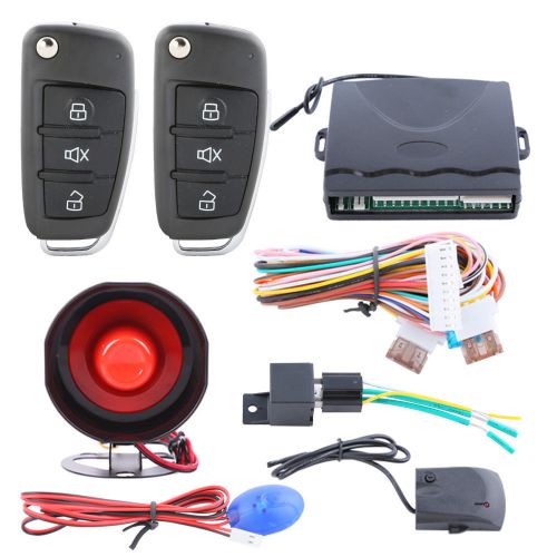 Quality car alarm system w keyless entry central door lock locking spare key