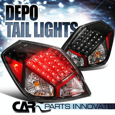 2007-2009 nissan altima 4dr sedan black led tail lights rear lamp