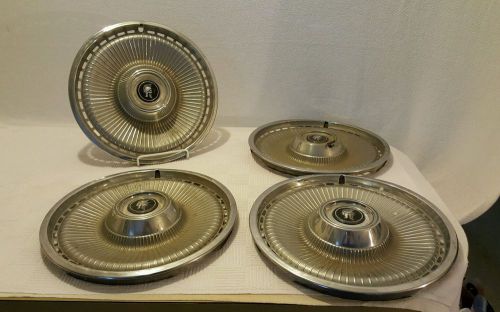 4  vintage 15&#034; buick centurian hubcaps wheel covers euc!!!