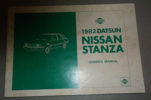 1982 datsun nissan stanza owners manual original