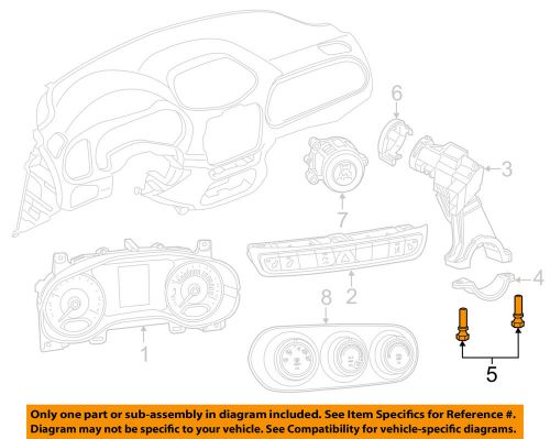 Jeep chrysler oem renegade cluster switches-ignition switch screw 6510887aa