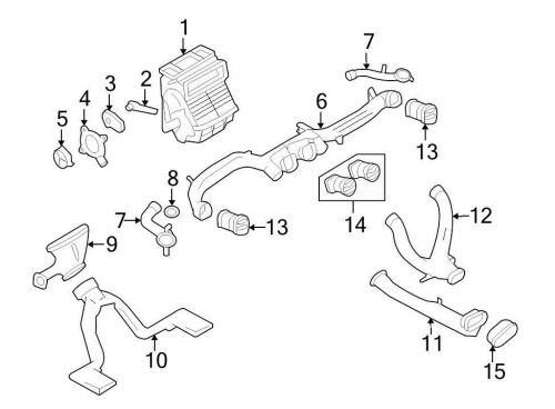 Ford oem dashboard air vent 5f9z19893aaa image 13