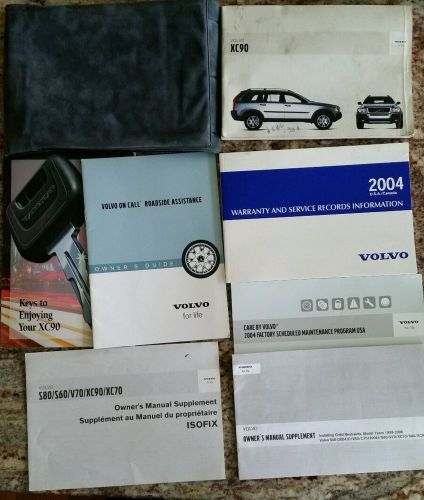 2004 volvo xc90 owners manual with case