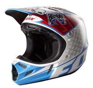 Fox racing v4 reed replica mens mx/offroad helmet white/red/blue