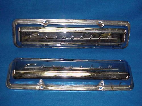 Original 67 z-28 &amp; 350 ss camaro chrome chevrolet valve covers