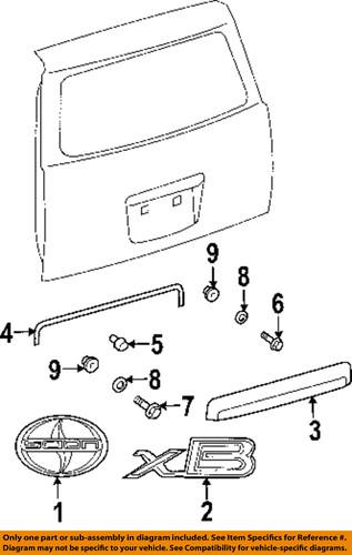 Scion oem 7682152030 lift gate-molding protector