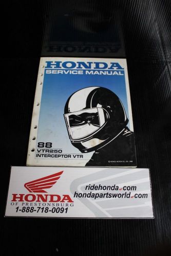 Genuine honda oem repair manual #61kv000 (1988) vtr250 interceptor vtr *fair*